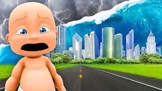 Baby Survives MEGA TSUNAMI!