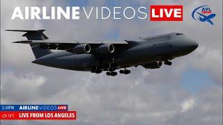 Rare Sighting: Lockheed C-5M Galaxy Touches Down at LAX | Airline Videos Live Broadcast