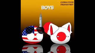 |Countryballs girls VS boys| #countryballs