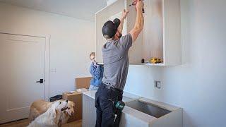 Cabinets and Concrete Countertops! Mudroom Dog Area pt.2