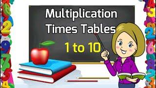 Multiplication Tables 01 to 10 | 1 to 10 Times Tables for Kids | Learn Tables from 1 to 10