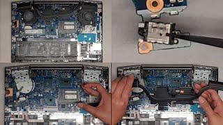 HP ZBook 15V G5 Disassembly RAM SSD Hard Drive Battery DC Jack Charge Port Replacement Repair