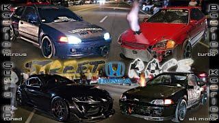 Kseries nitrous eg vs Bseries turbo ek  STREET RACE + Supra GR vs ALL MOTOR   Kseries coupe