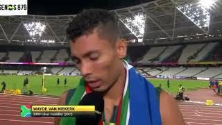 Wayde Van Niekerk Cries Due to Lack of Respect After Winning the 400m & Placing Second in the 200m