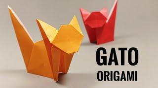 Cómo hacer un GATO   se papel paso a paso / how to fold a paper cat