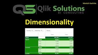 Qlik_074: What is Dimensionality() function in Qlik and how can we use it in practical environment.