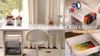 SUB) How I Utilize Living Space as Kids Area/ Activity Table Organization in Living Room