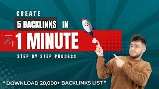 How to get 20,000+ Do Follow backlinks list - 2023 | The Easiest Way