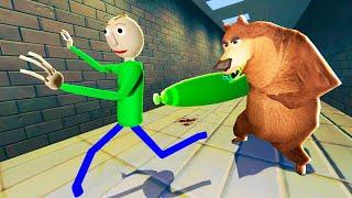 BOOG THE BEAR WITH A BOMB CHASING US IN BALDI'S SCHOOL GARRY'S MOD NEXTBOT