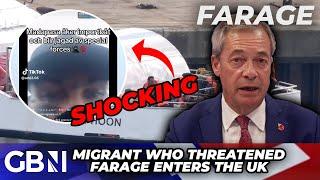 WATCH: Shocking footage shows migrant who threatened to KILL Nigel Farage crossing the Channel