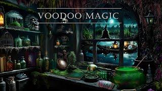 BAYOU SWAMP WITCH LAIR AMBIENCE-VOODOO MAGIC-FIREFLIES-SOOTHING WATER & NIGHT TIME NATURE SOUNDS