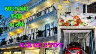 Bán Nhà Gò Vấp - Biệt thự Phố Ngang 6,5m - 1 trệt 1 lửng 2 lầu sân thượng - Giá chỉ 6 tỷ 190 triệu