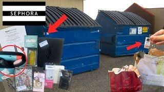 INSANE HIDDEN JACKPOT WHILE DUMPSTER DIVING AT SEPHORA!!!