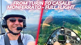 Gyrocopter - Autogiro ELA07 - Crossing Monferrato SUMMER TIME - From Turin to Casale - FULL FLIGHT