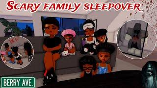 SCARY FAMILY SLEEPOVER! *BLOODY MARY* |Berry Ave Roleplay #berryave #roblox #roleplay