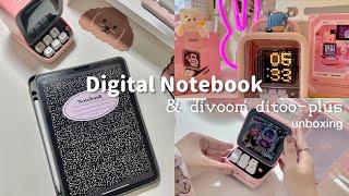 iPad note taking goodnotes digital notebook template ft Divoom Ditoo plus  bluetooth speaker