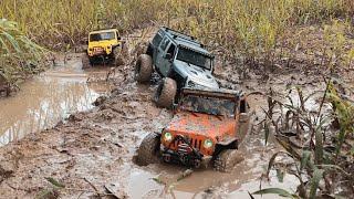 Once you get in, you can't get out | Mudding 1/10 Scale RC Adventure Trail with friends [ENG SUB]