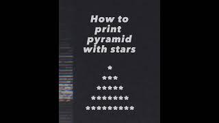 Print Pyramid pattern with Stars 2023 | C Language