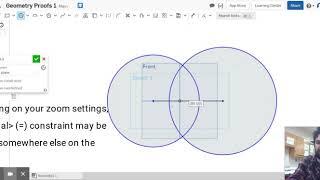 Dividing a Line in Half Using Shapes, No Measuring