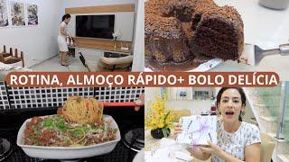 ROTINA DE DONA DE CASA, ALMOÇO FÁCIL E RÁPIDO, BOLO DE CHOCOLATE DE LIQUIDIFICADOR, RECEBIDOS E MAIS