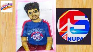 The portrait of Teachsuggest-Anupam. 19 hours Drawing work as a Birthday gift| Techsuggest-Anupam 