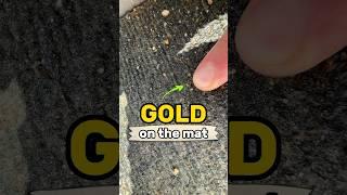 Gold on the mat #sluice #goldprospecting Chris undertaking