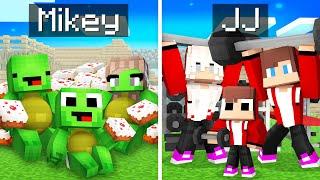 Strong JJ Family and Fat Mikey Family Survival Battle - Maizen Minecraft Animation