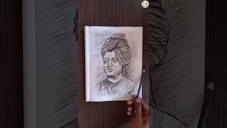 Swami Vivekananda Drawing #shorts #ytshorts  #swamivivekananda #art