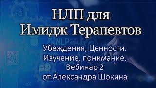 НЛП для Имидж Терапевтов, цигунистов вебинар 2. Убеждения, ценности, изучение, понимание. А.Шокин