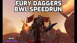 Fury Warrior w/Daggers, BWL Speedrun [Classic WoW]