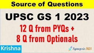 UPSC IAS GS Paper 1 2023 Analysis | UPSC Mains GS 1 Source of Questions