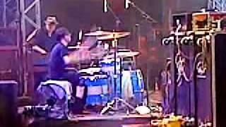 Atom Willard playing drums with Social Distortion at West Coast Riot