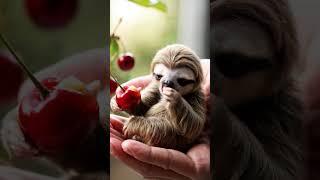 Savoring the little treats #sloth #cuteanimals #foodlover #cute #fyp #babyanimals