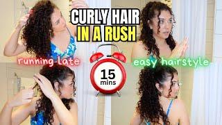 How To Style Curly Hair In A Rush + 10 Min Curly Hairstyle