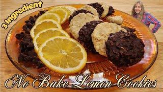 Lemon Cookies - No Bake No Fail - 3 Ingredients - The Hillbilly Kitchen #recipe #dessert #cooking