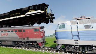 Crazy High Speed Train Crashes #99 - Beamng drive | Dancing Cars