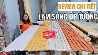 Review lam sóng ốp tường 3 sóng thấp | Lam sóng nhựa giả gỗ chống nồm ẩm mối mọt hiệu quả | Haroma