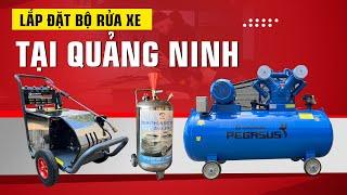 Lắp đặt bộ thiết bị rửa xe ô tô có cầu nâng 1 trụ tại Tiên Yên - Quảng Ninh