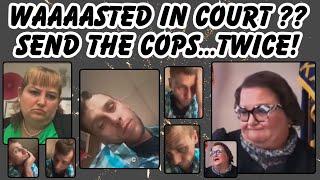 WAY WASTED IN COURT!!!  JUDGE WEBSTER HAS TO SEND THE DEPUTIES OUT…TWICE!!