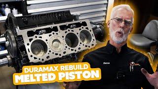 FULL REBUILD on a Duramax that MELTED a Piston!