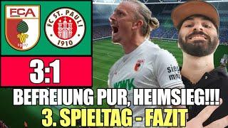 FCA VS. ST. PAULI (3:1) | SIEG! WOLF, ONYEKA TOP! - ABER UNNÖTIG SPANNEND! | BUNDESLIGA 3. SPIELTAG