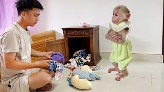 So funny cute! Monkey Luk naughty when Thang not at home