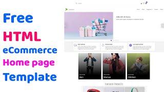 Free eCommerce Home page Template | Quickcode UI Tutorial
