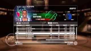 NBA Live 08 PS3 General Roster Milwaukee Bucks