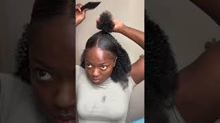 4C curly clip-ins Half up, Half down #blackwoman #explorepage #vlog #explorepage #4chair #howto