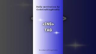 ins Tag in Html... #CodeCraftingStudio #tayyab #youtube #html5 #htmlcoding #coding #tags