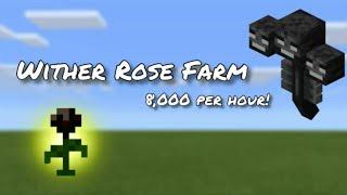 Wither Rose Farm for Minecraft Bedrock Edition!