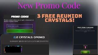 3 Free Reunion Crystals Promo Code! CEO Luck Opening!!! MCOC