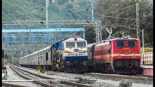 DOUBLE LINE CROSSING & OVERTAKE ! Indian Railways