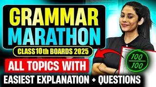 Class 10th English full Grammar Marathon | All Topics in 1 class | Class 10 Boards 2025